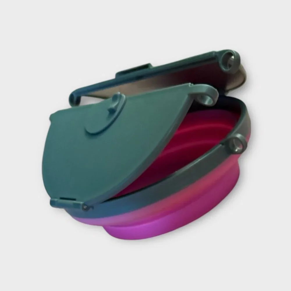 Collapsible Silicone Bowl with Lid – Portable Travel & Pet Use